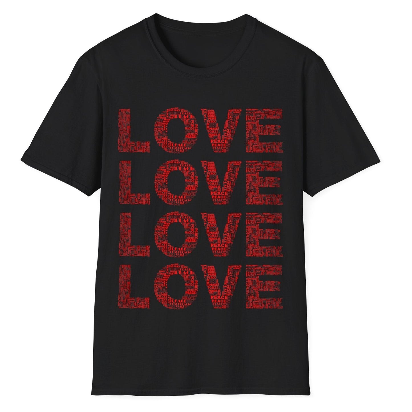 Love And Peace, Novelty Unisex Softstyle T-Shirt