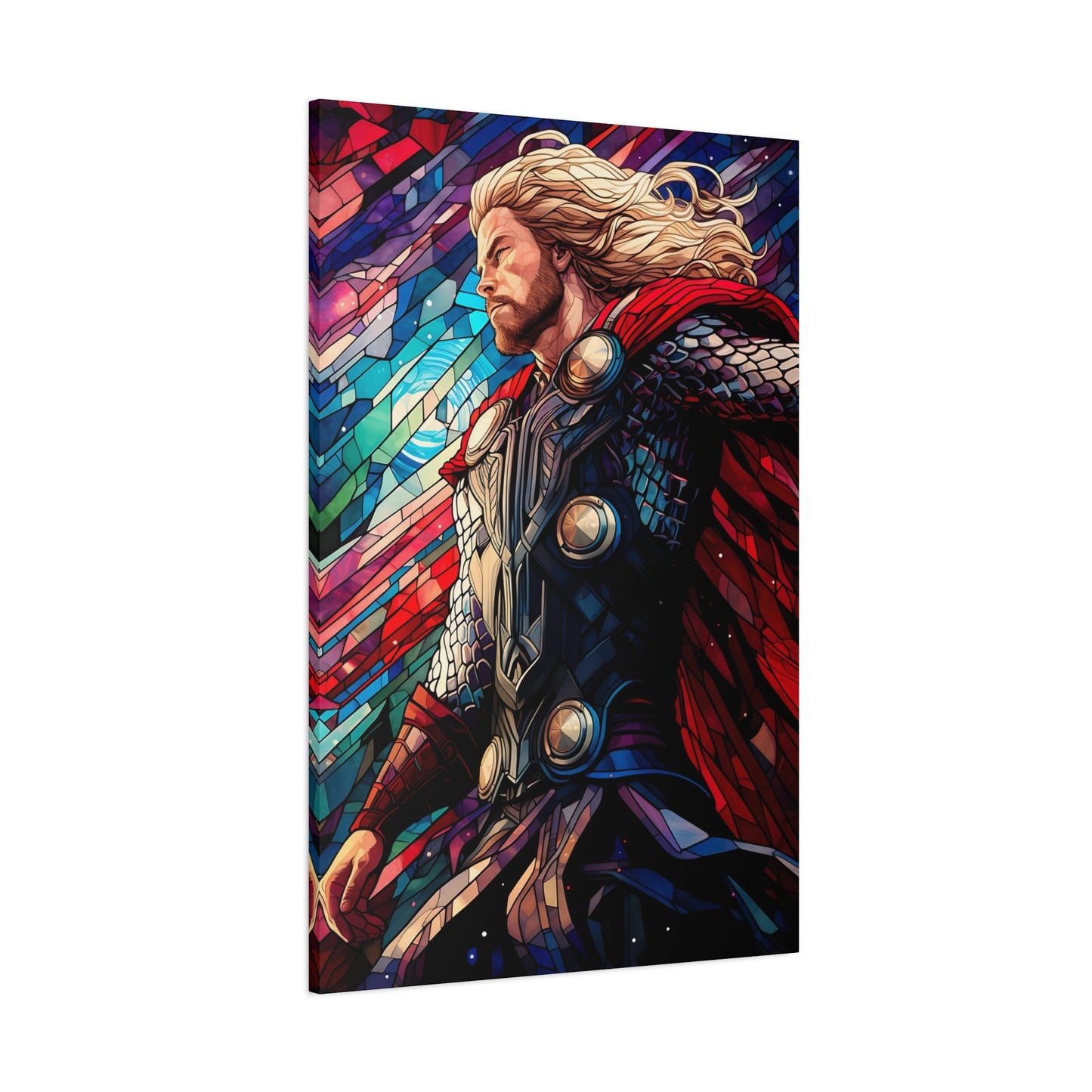 Stained Glass Thunder God Canvas