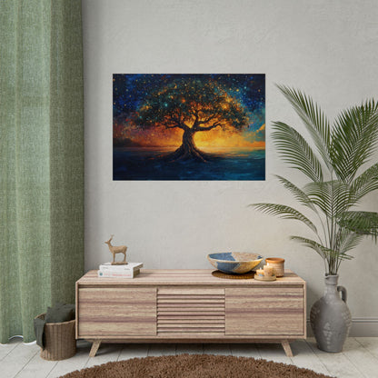 Colorful Star Tree - Premium Art Print