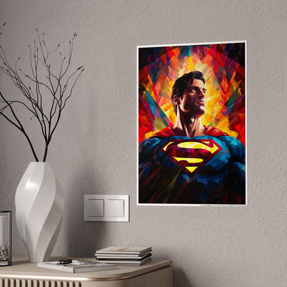 Man Of Steel Mosaic Glossy Art Print