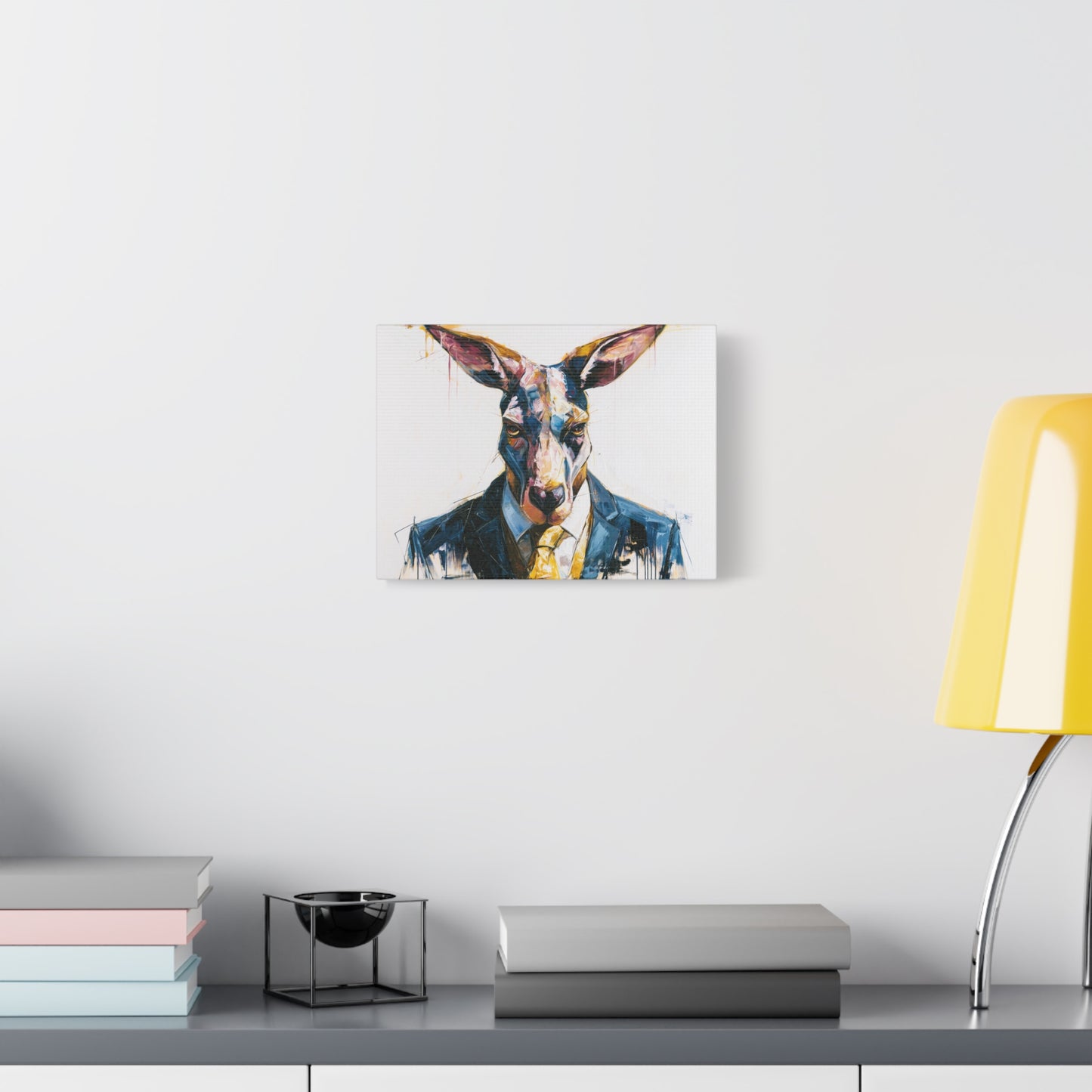 Gangster Kangaroo Canvas Art - Fun Kangaroo Wall Art