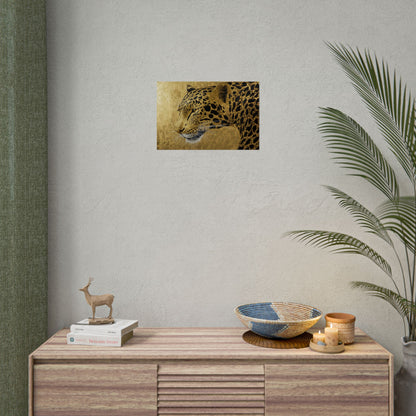 Gold Leaf Leopard Art - Premium Art Print