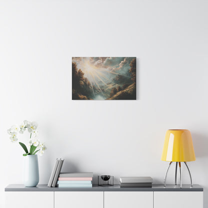 Sunshine River Landscape Art - Canvas