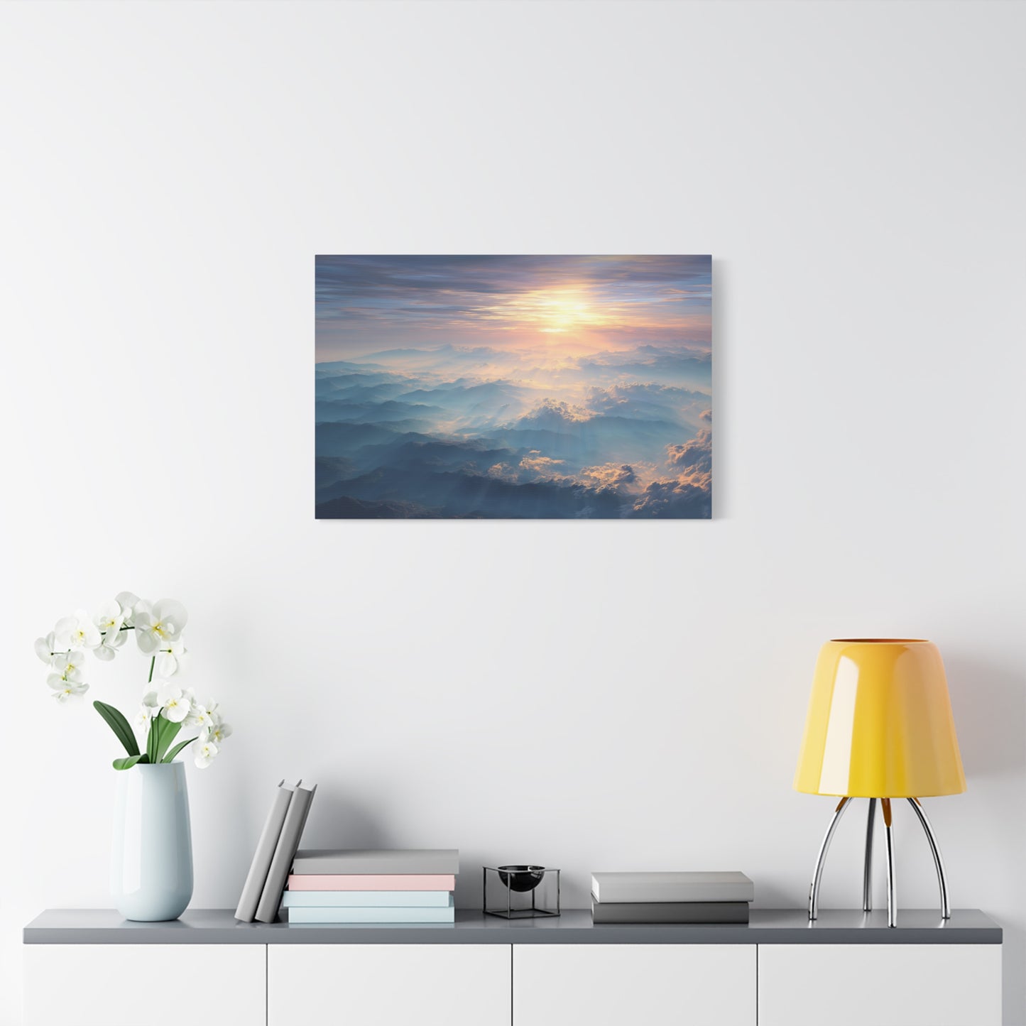 Sunlit Mountain Range Beauty - Canvas