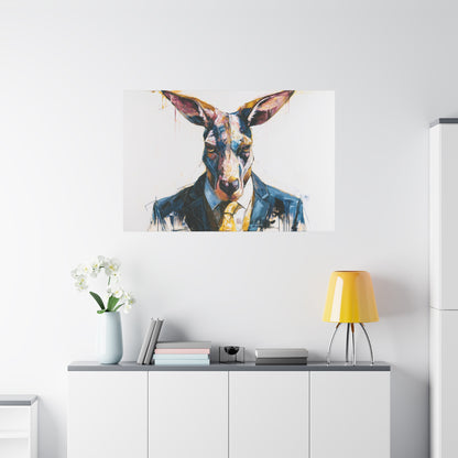 Gangster Kangaroo Canvas Art - Fun Kangaroo Wall Art