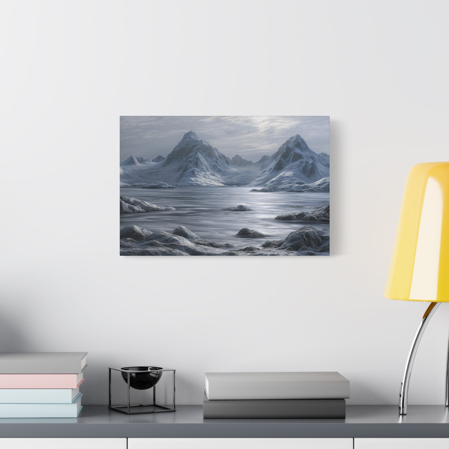 Serene Arctic Mountain Landscape - Canvas