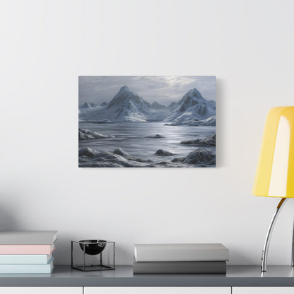 Serene Arctic Mountain Landscape - Canvas