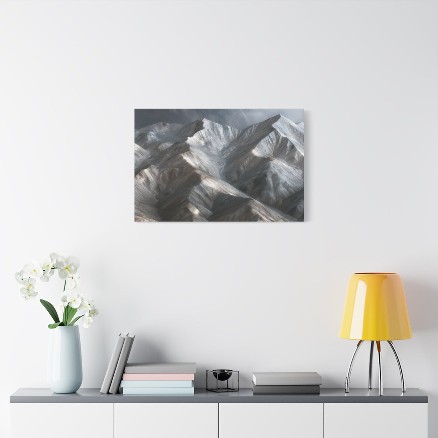 Snowy Mountain Peaks - Canvas