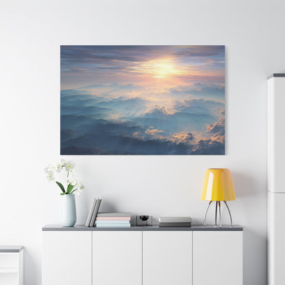 Sunlit Mountain Range Beauty - Canvas
