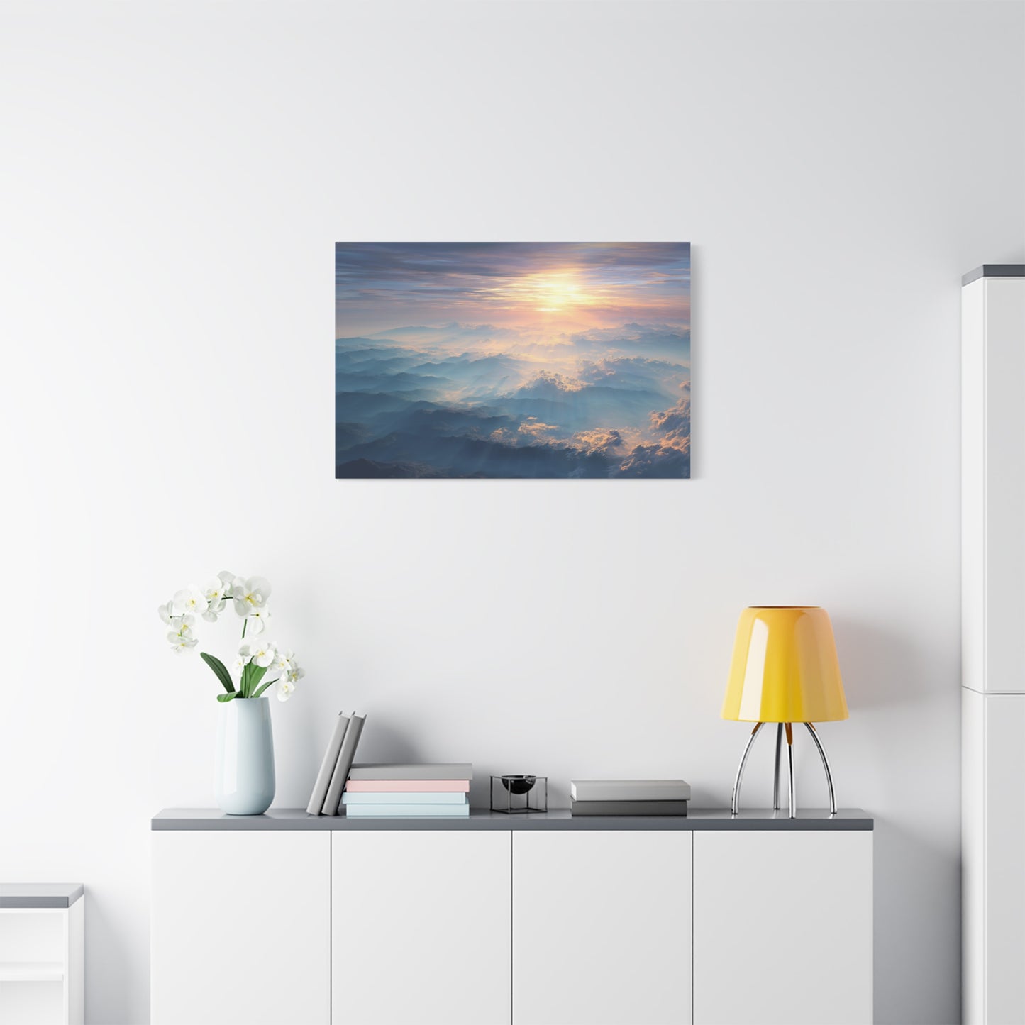 Sunlit Mountain Range Beauty - Canvas