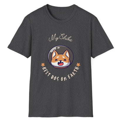 My Shiba, Best Dog On Earth, Unisex Softstyle T-Shirt