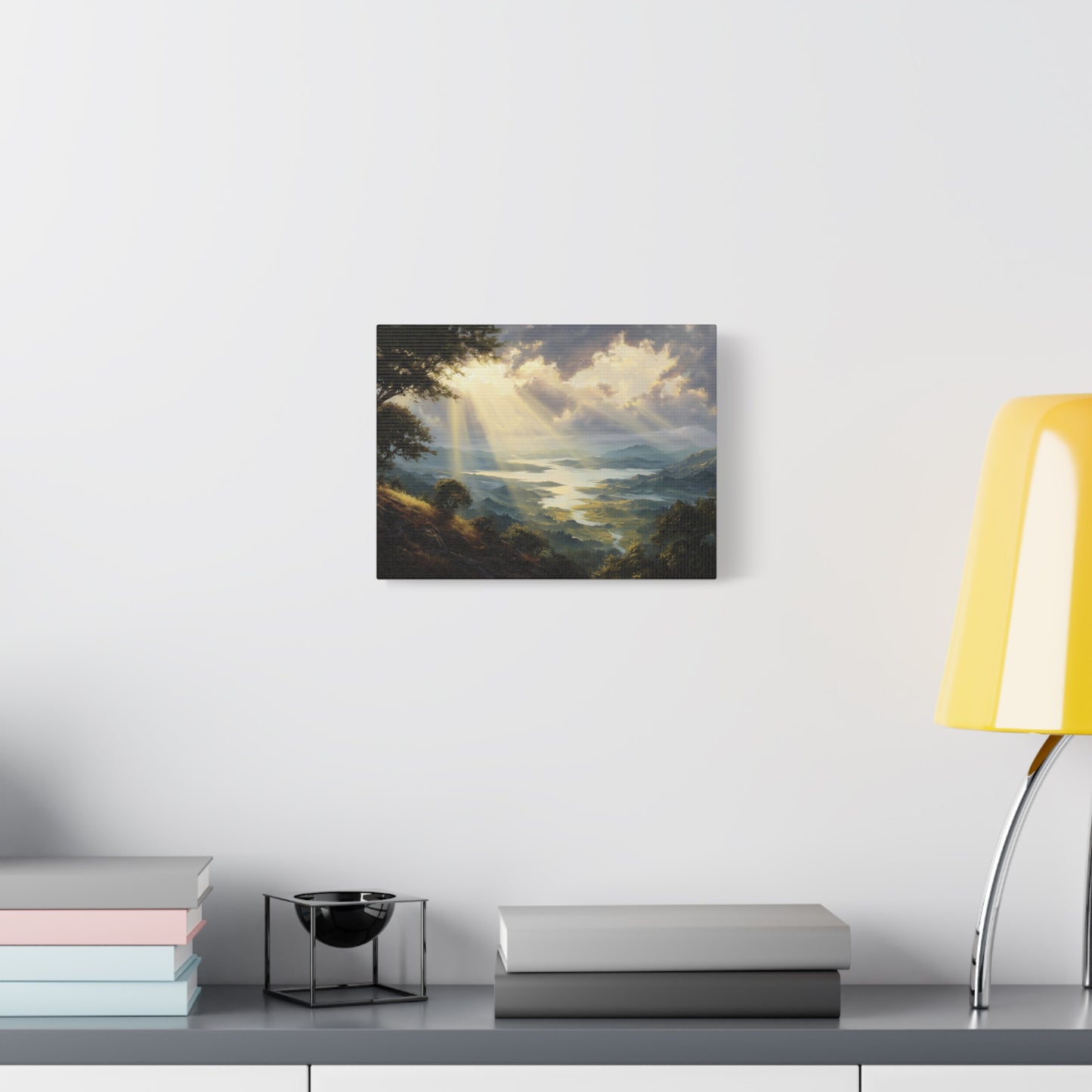 Sun Breaking Through Clouds Nature Art - Canvas