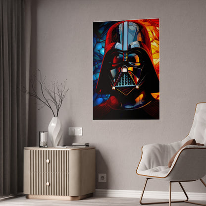 Vader's Battle Of Light And Dark Glossy Art Print