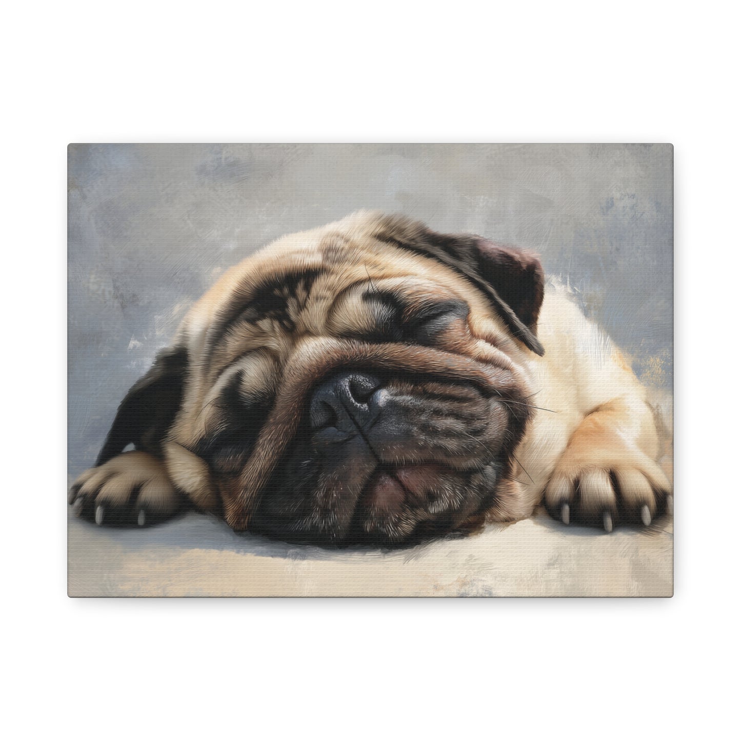 Sleeping Pug Art - Canvas Wall Decor