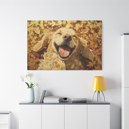 Gold Leaf Golden Retriever - Canvas