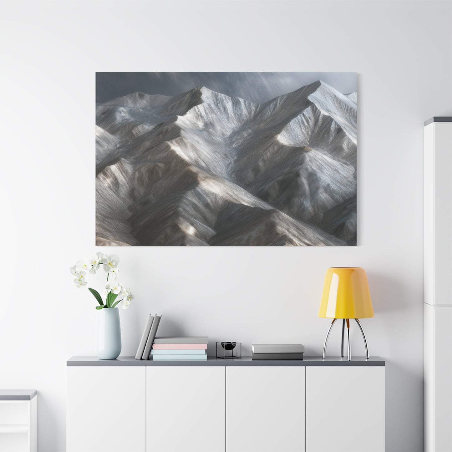 Snowy Mountain Peaks - Canvas