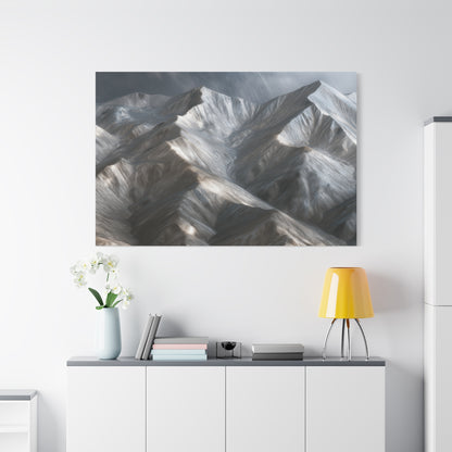 Snowy Mountain Peaks - Canvas