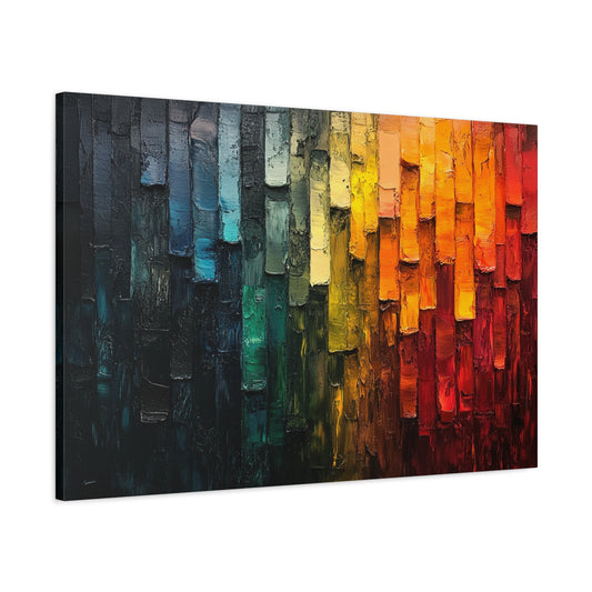 Abstract Color Strips - Canvas