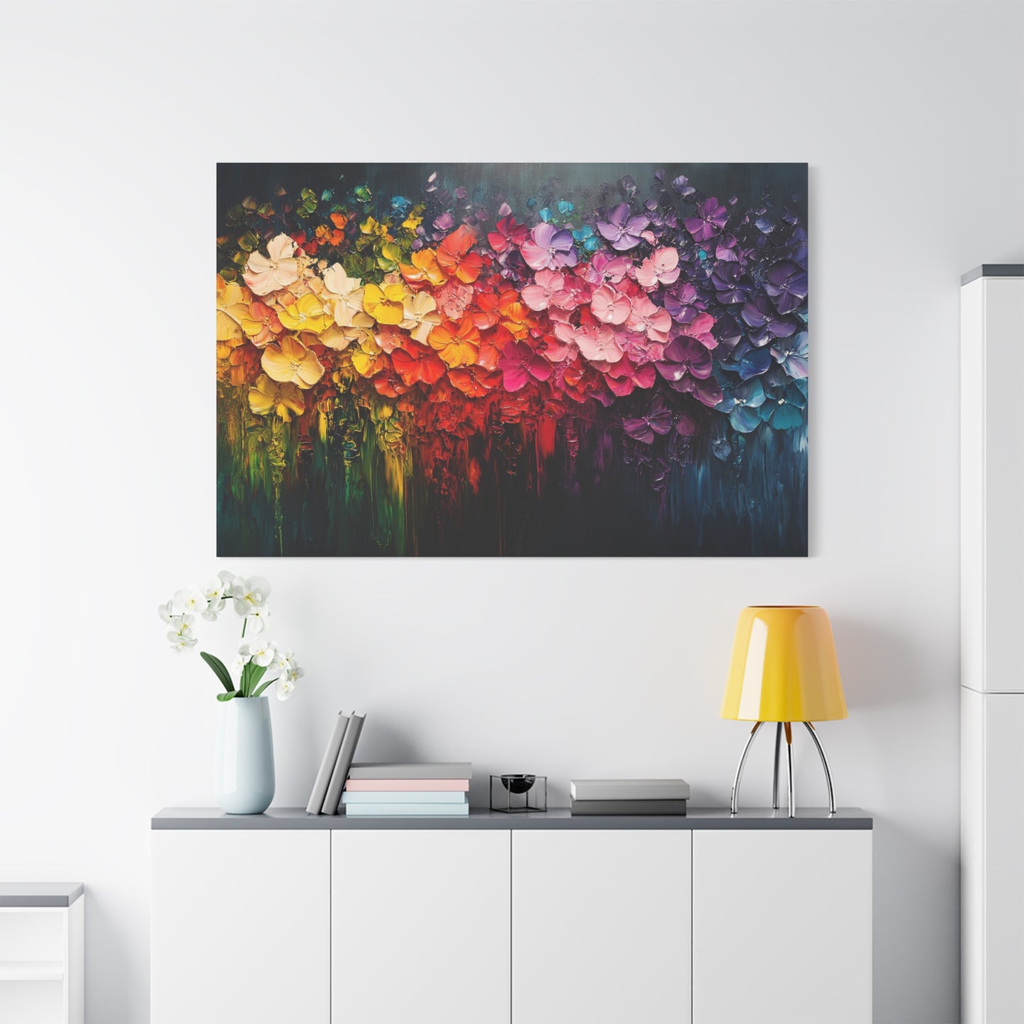 Rainbow Bloom Art - Canvas