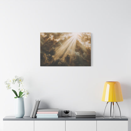 Sunlight Breaking Through The Clouds - Canvas