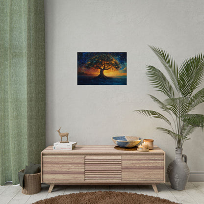 Colorful Star Tree - Premium Art Print