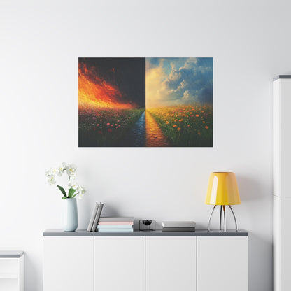 Light And Dark On The Same Path Canvas Art