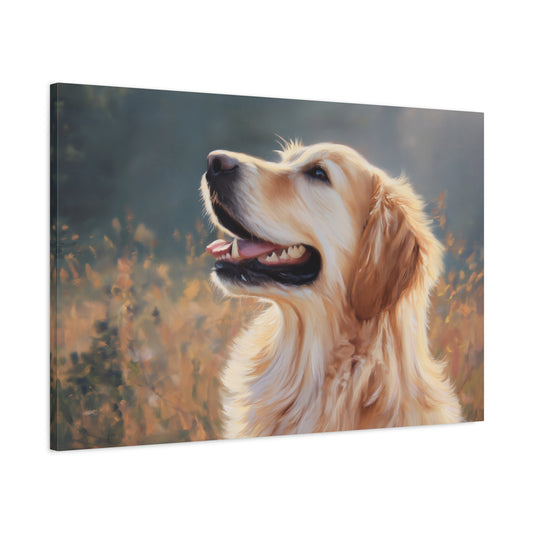 Happy Golden Retriever Art - Canvas