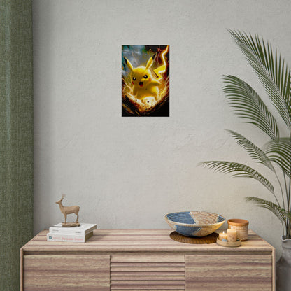 Lightning Mouse Thunderbolt Art - Premium Art Print