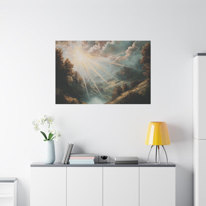 Sunshine River Landscape Art - Canvas
