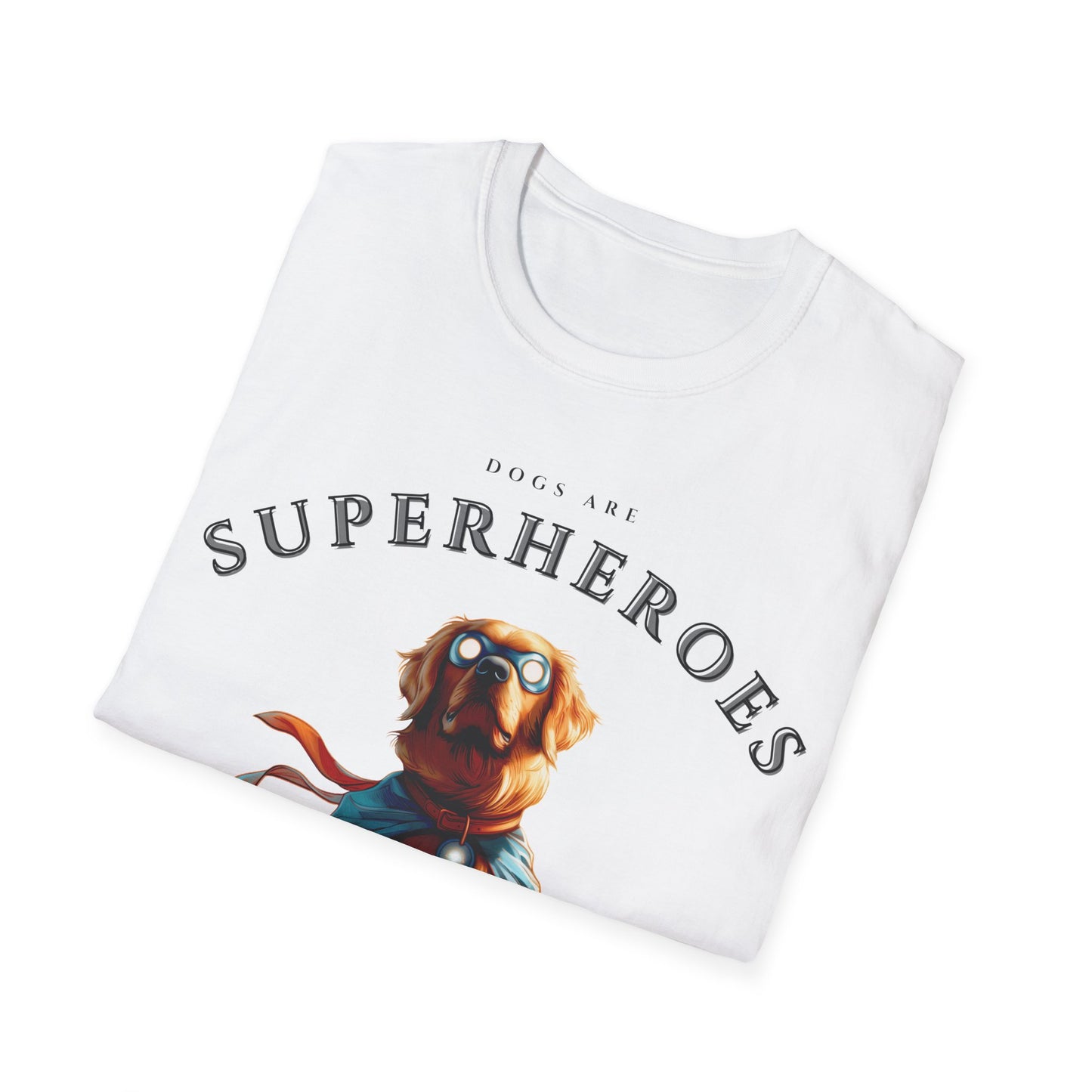 Dogs Are Superheroes: Golden Retriever, Unisex Softstyle T-Shirt