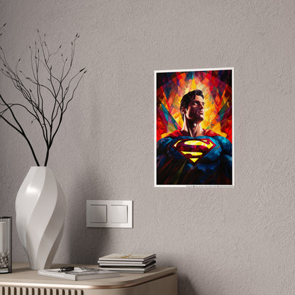 Man Of Steel Mosaic Glossy Art Print