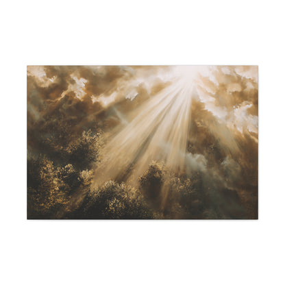 Sunlight Breaking Through The Clouds - Canvas