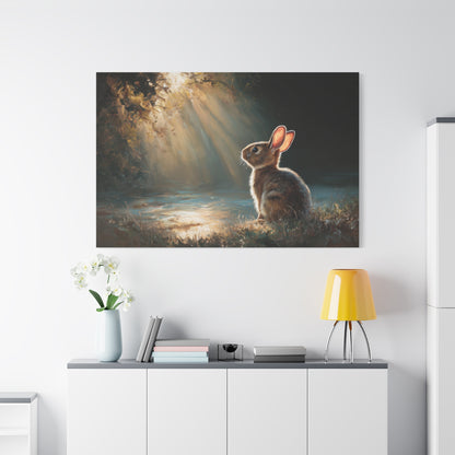 Sunlit Bunny Rabbit Art - Canvas