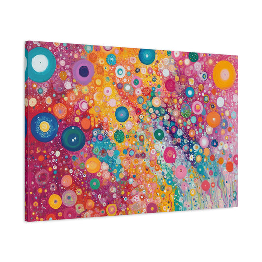 Color Flow Orbs Abstract - Canvas