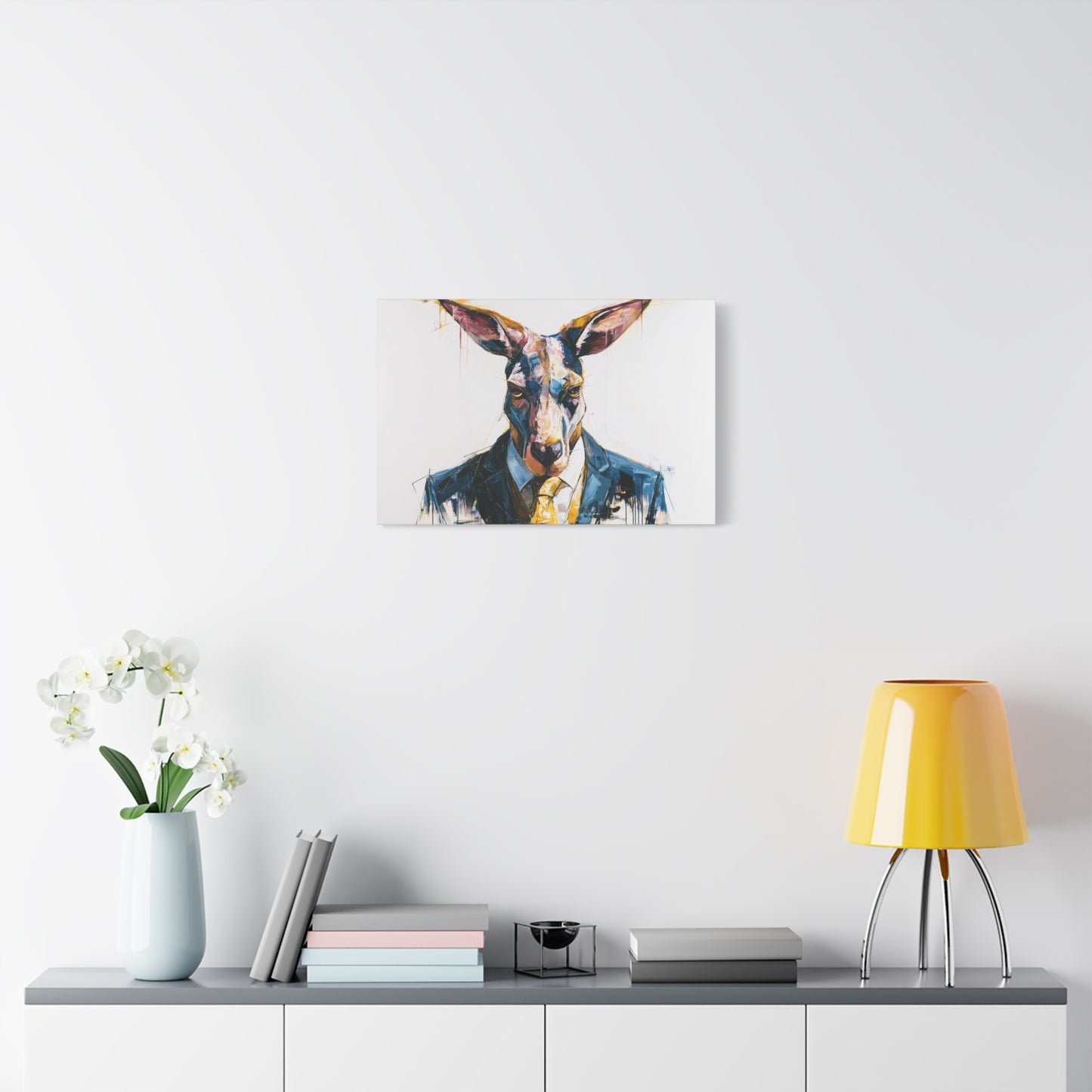 Gangster Kangaroo Canvas Art - Fun Kangaroo Wall Art