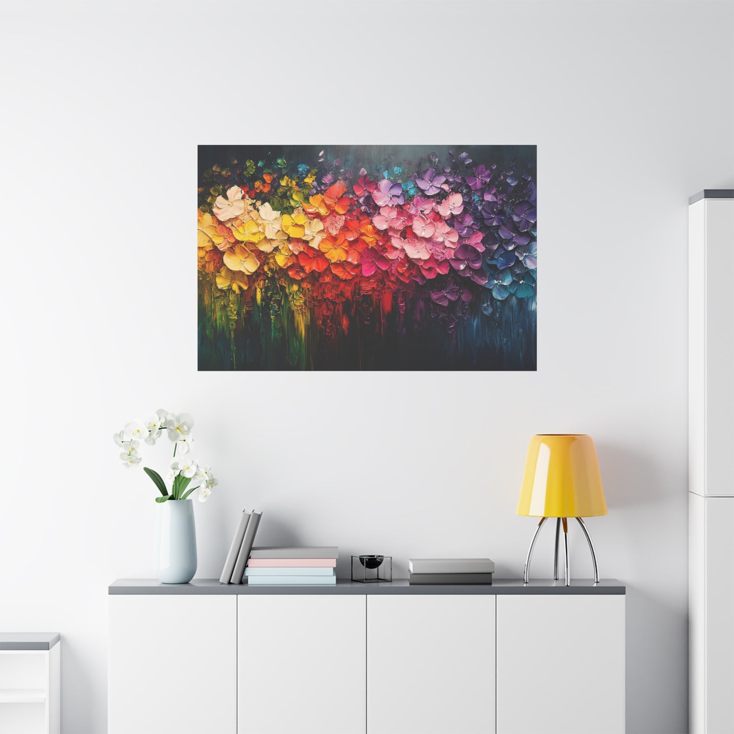 Rainbow Bloom Art - Canvas