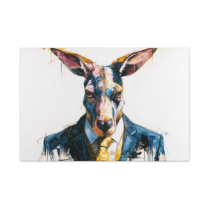 Gangster Kangaroo Canvas Art - Fun Kangaroo Wall Art