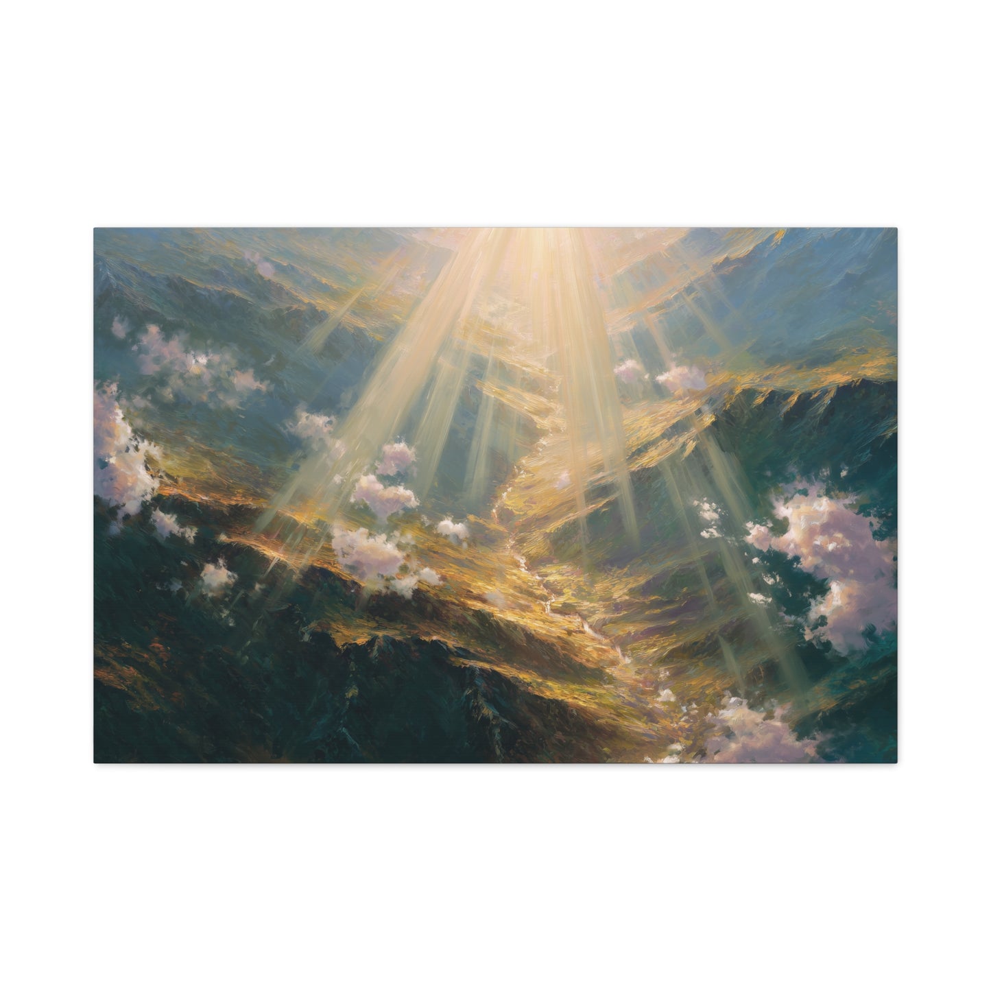 Aerial Mountain Landscape Art - Canvas