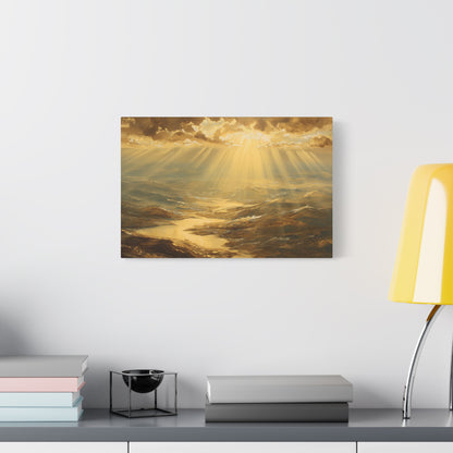 Sunshine Piercing Landscape Art - Canvas