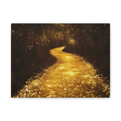Gold Leaf Magical Golden Pathway - Canvas