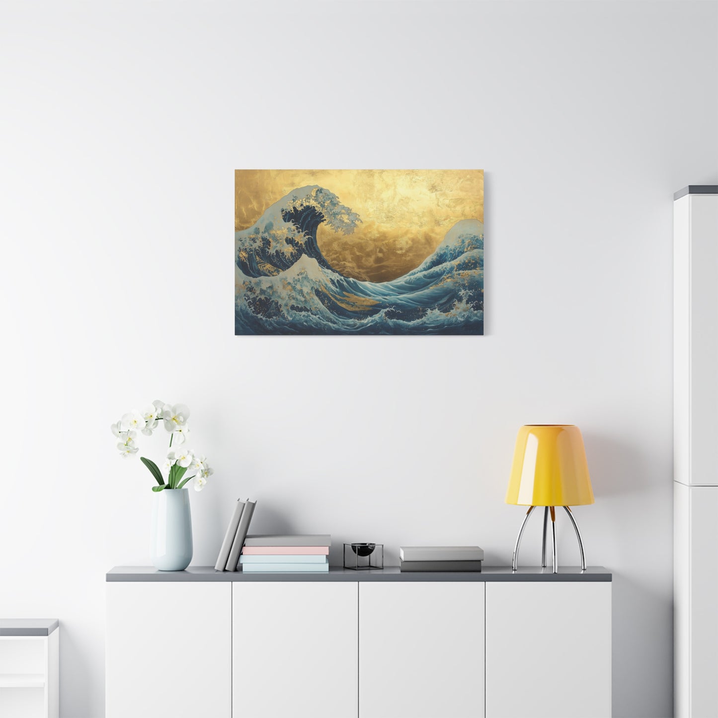 Gold Leaf Ocean Waves - Canvas