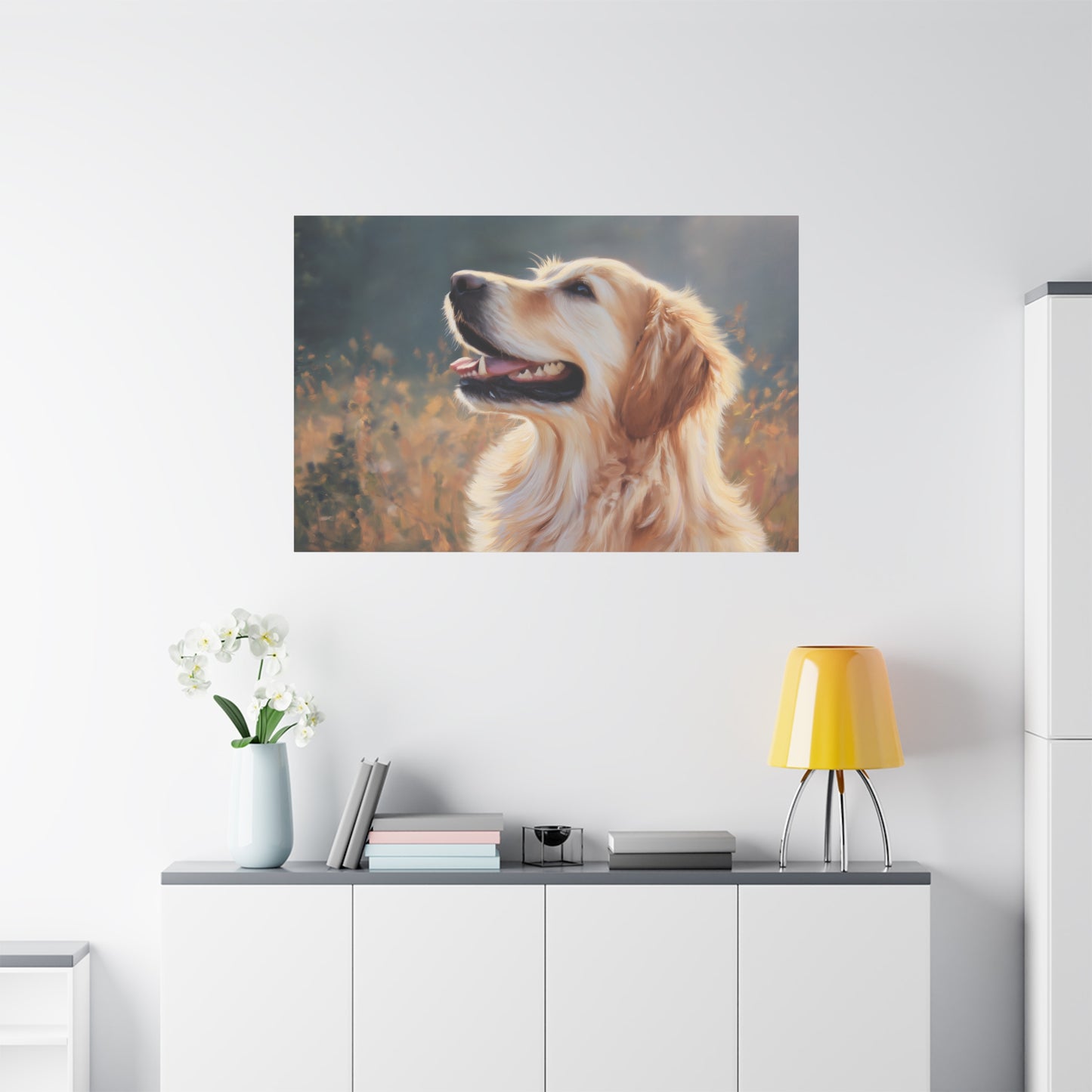 Happy Golden Retriever Art - Canvas