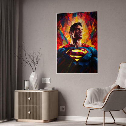 Man Of Steel Mosaic Glossy Art Print