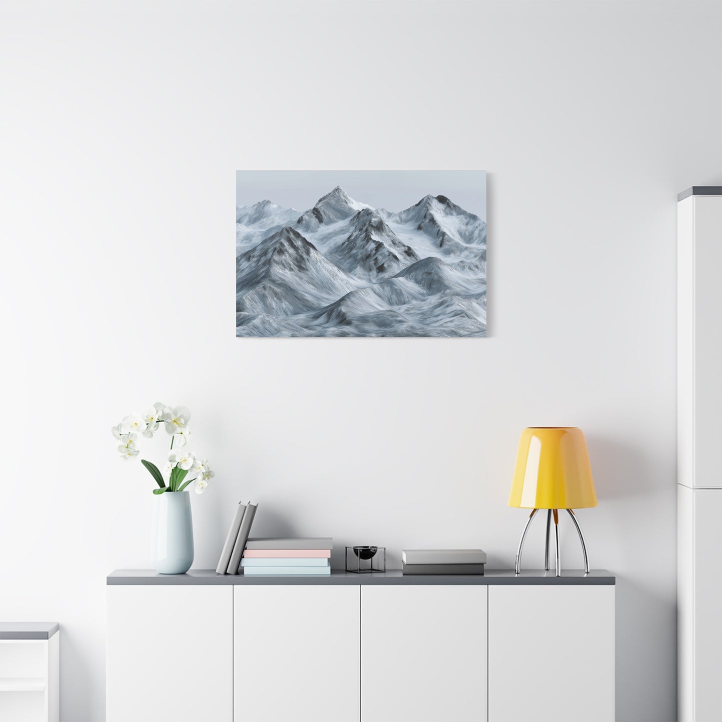 Snowy Mountain Range Glory - Canvas