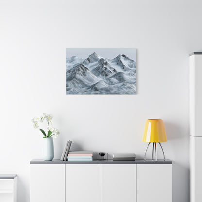 Snowy Mountain Range Glory - Canvas