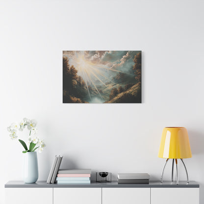 Sunshine River Landscape Art - Canvas