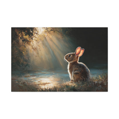 Sunlit Bunny Rabbit Art - Canvas