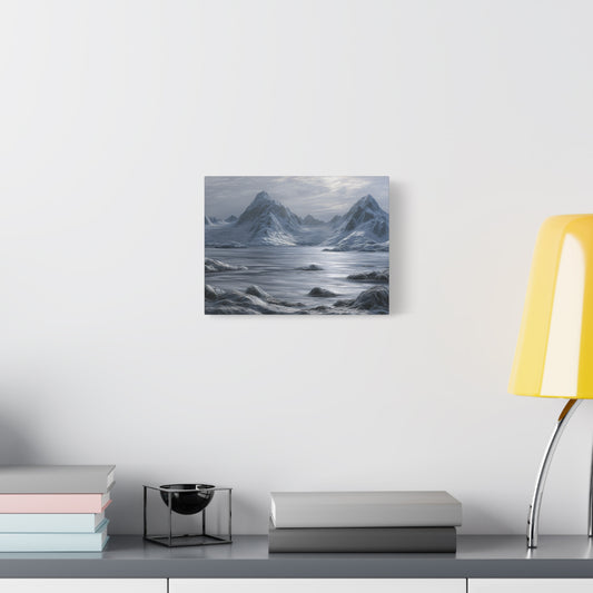 Serene Arctic Mountain Landscape - Canvas