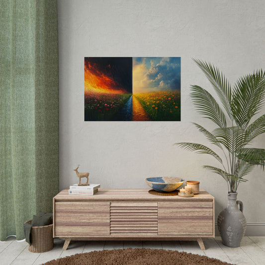 Light And Dark On The Same Path - Premium Art Print