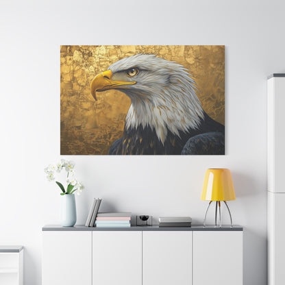 Gold Leaf Bald Eagle - Canvas